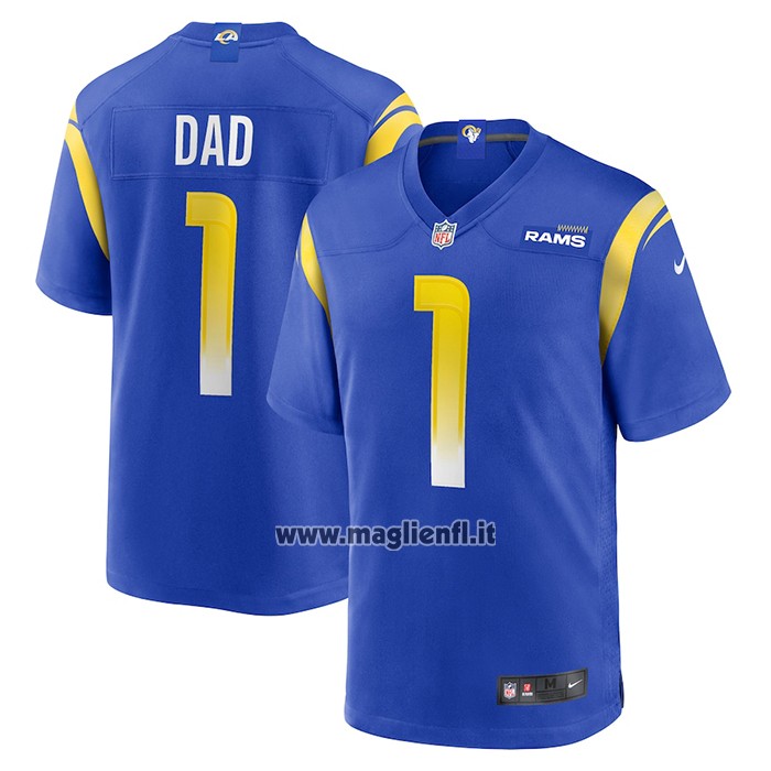 Maglia NFL Game Los Angeles Rams Number 1 Dad Blu